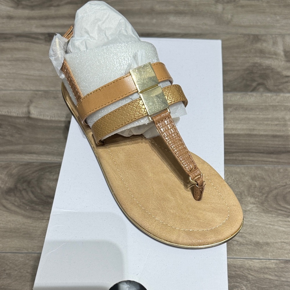 Aldo Tan and Gold Women's Sandals